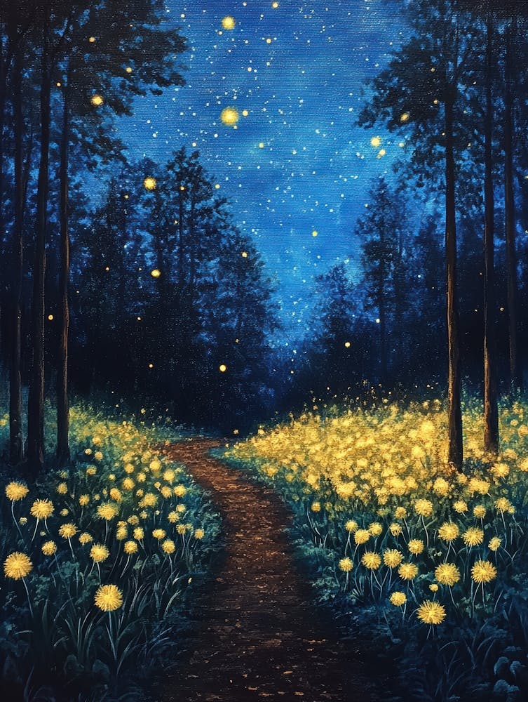 Dandelions At Night 7