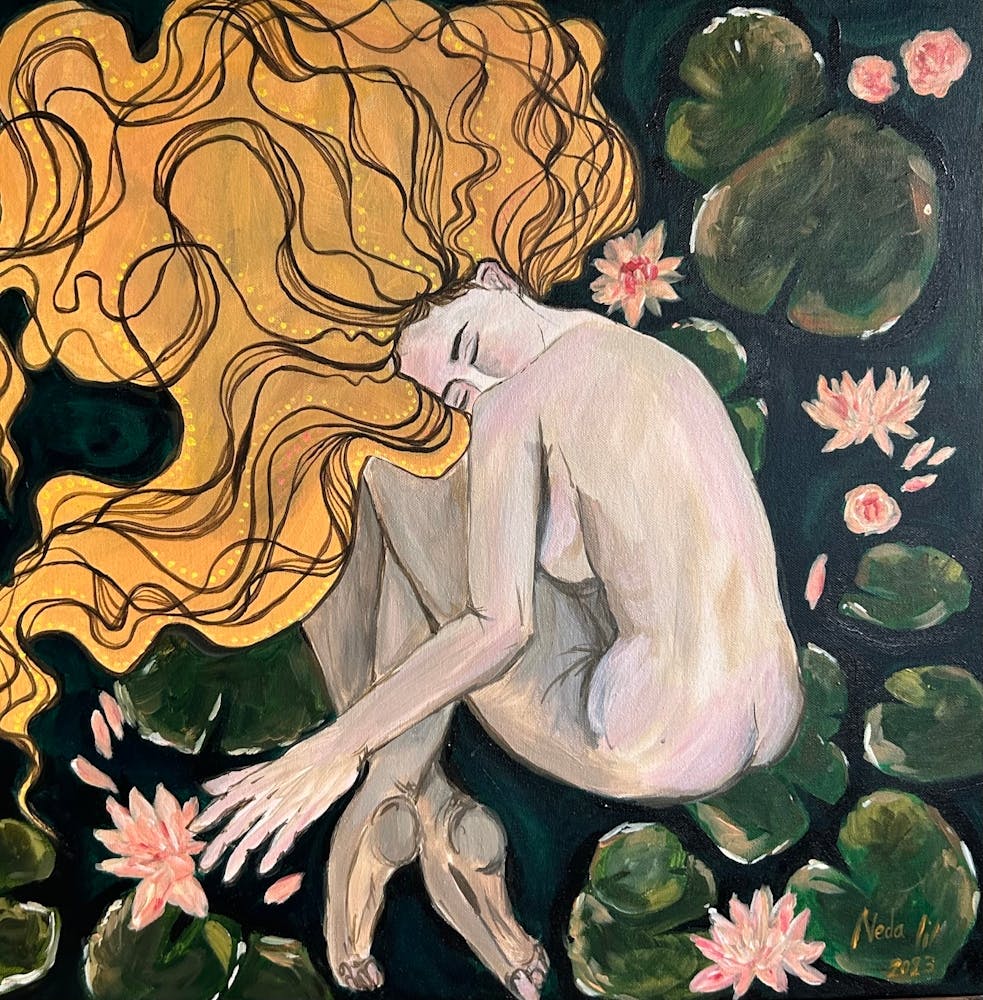 Nude With Water Lilies