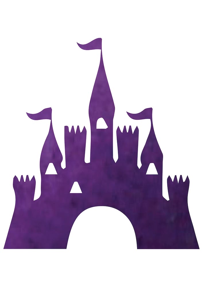 Purple Watercolour Castle