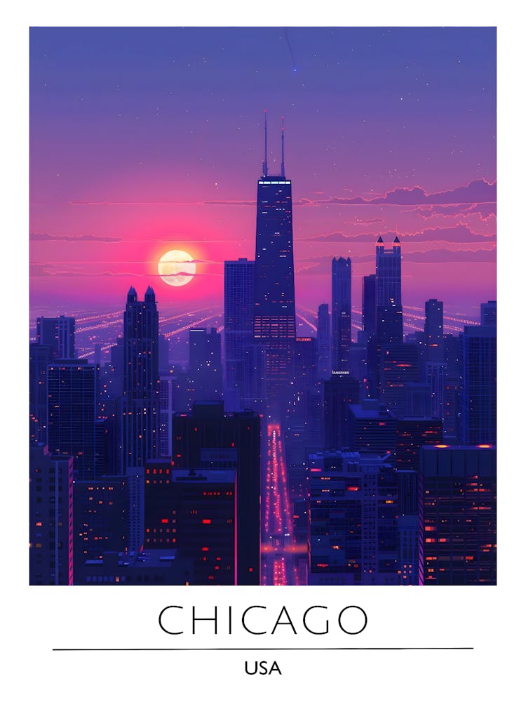 Coucher de Soleil à Chicago
