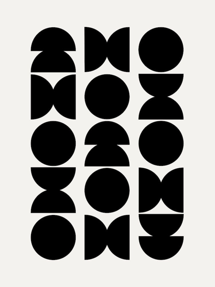 Abstract Shapes Black