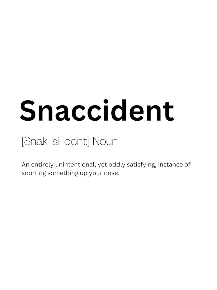 Snaccident Definition Meaning