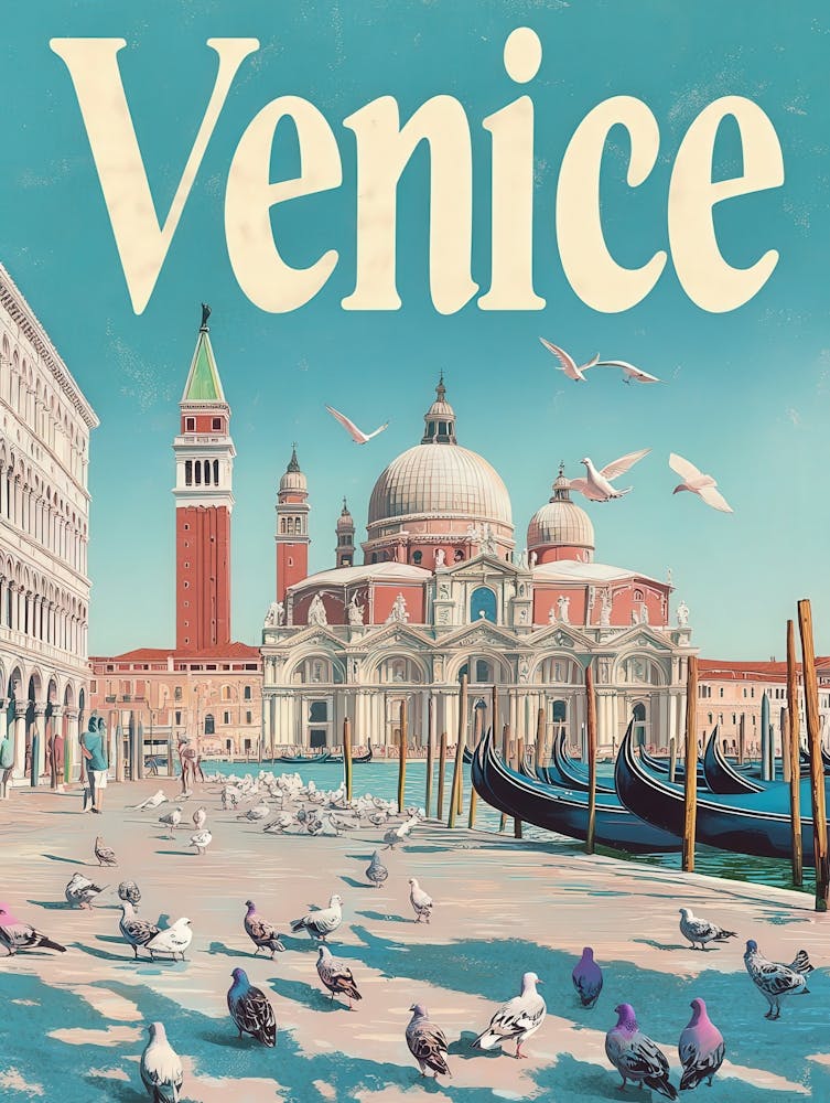 Aihrgdesign A Classic 1960s Travel Poster For Venice Showcasi Dfeff2ac 4583 43c2 917e 83fd9479bf41 0
