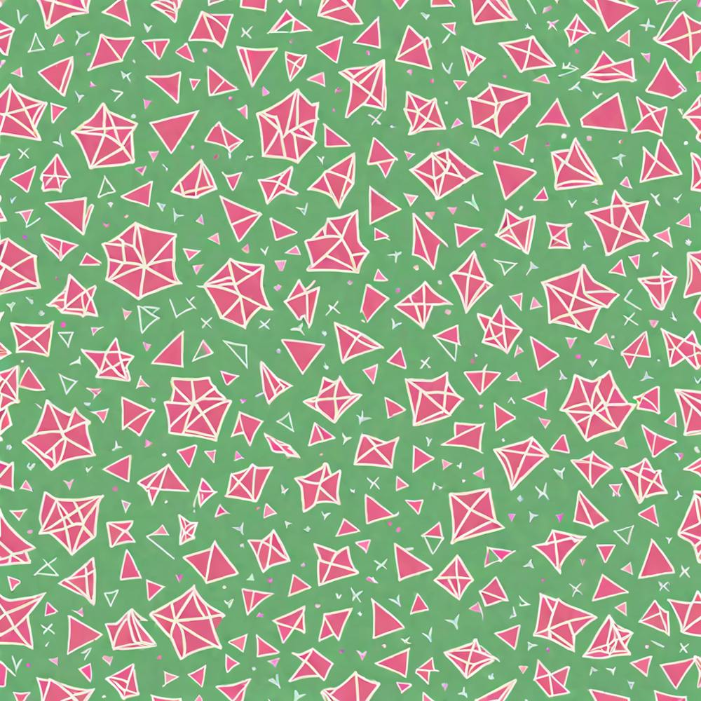 Pink And Green polygons, A Seamless Pattern, Flat Art, 164