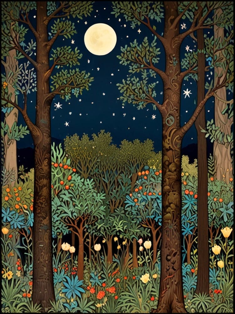 William Morris Night In The Forest 37