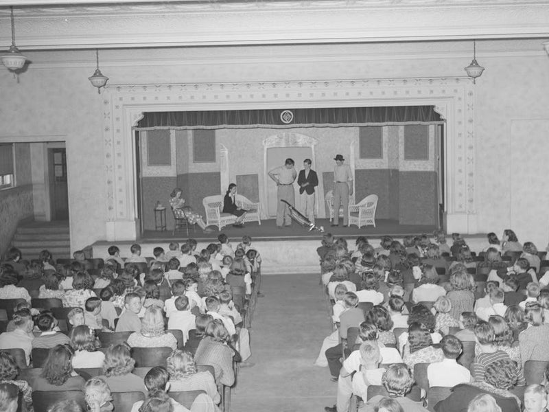 Untitled Photo, Possibly Related To Schoolchildren Watching Senior Class Play, San Augustine, Texas By Russell