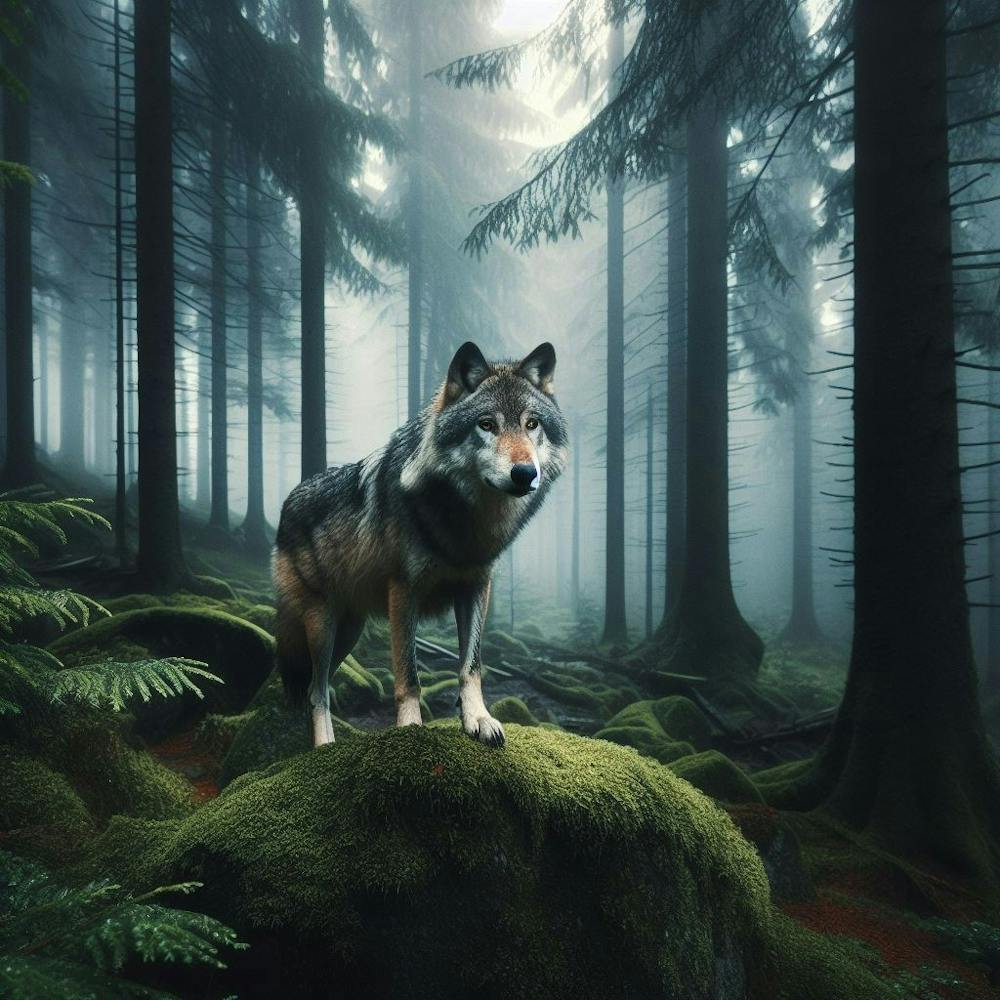 Wolf In The Forest