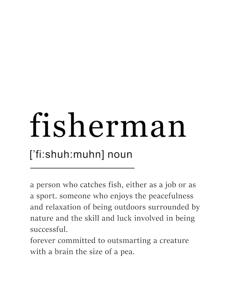 Fisherman Definition Poster - Dictionary