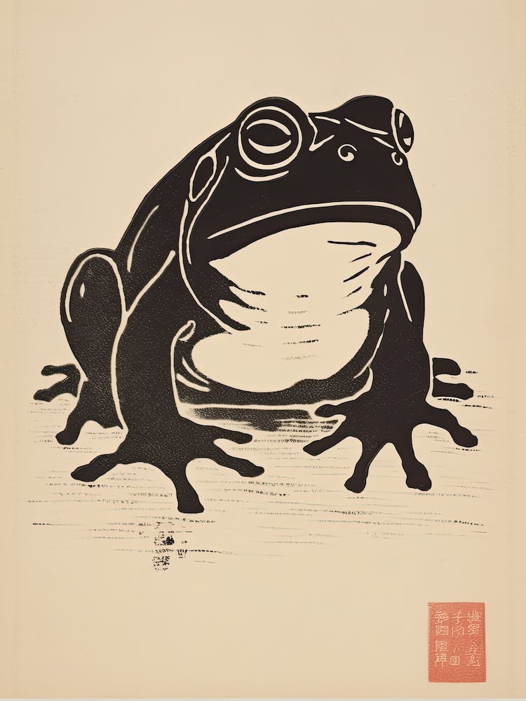 Frog Matsumoto Hoji Inspired Japanese Neutrals And Red 6