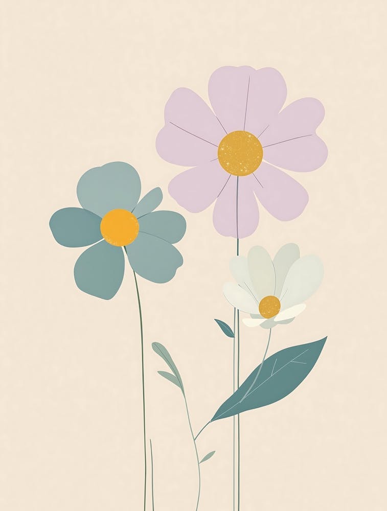 Ethereal Wildflowers in Soft Neutral Tones