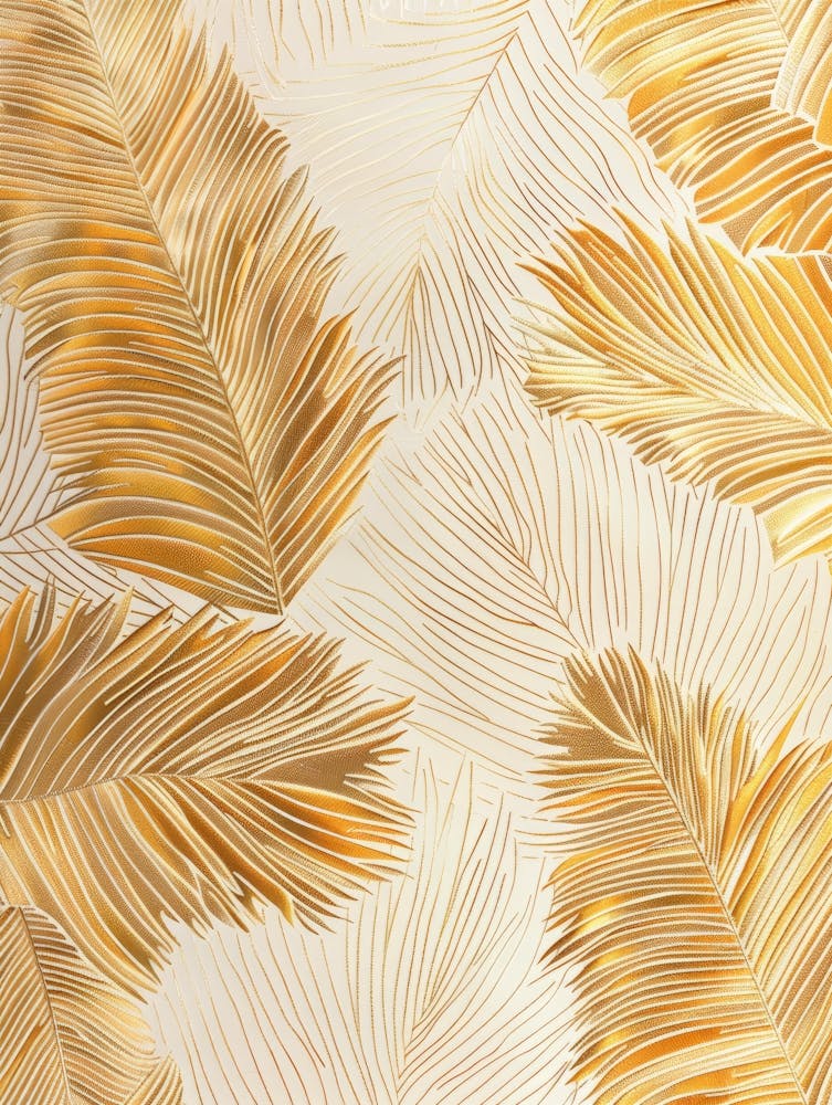 Gold Palm Leaves 1