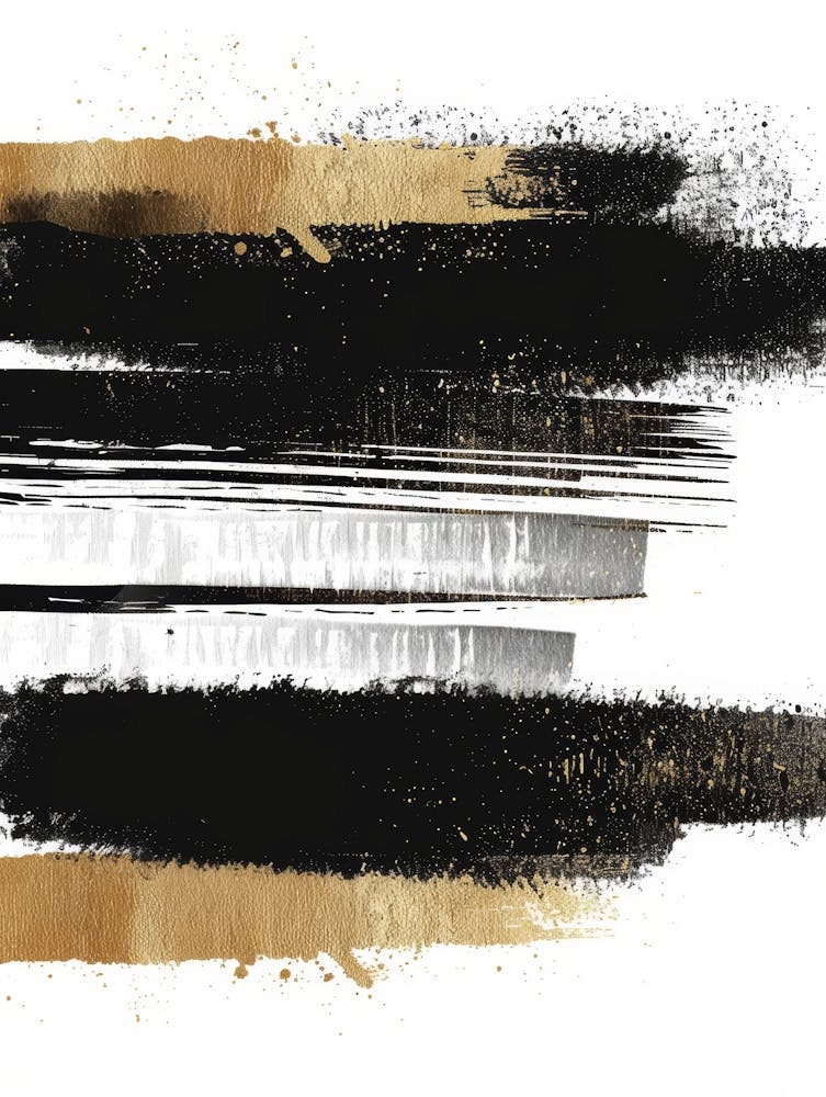 Black And Gold Brush Strokes 16