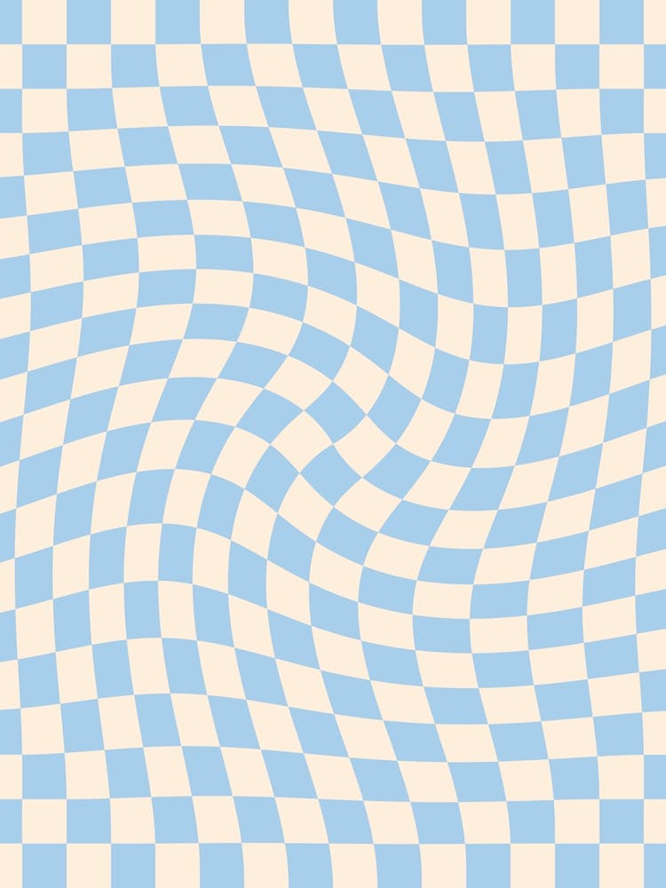 Checkerboard Baby Blue Twist
