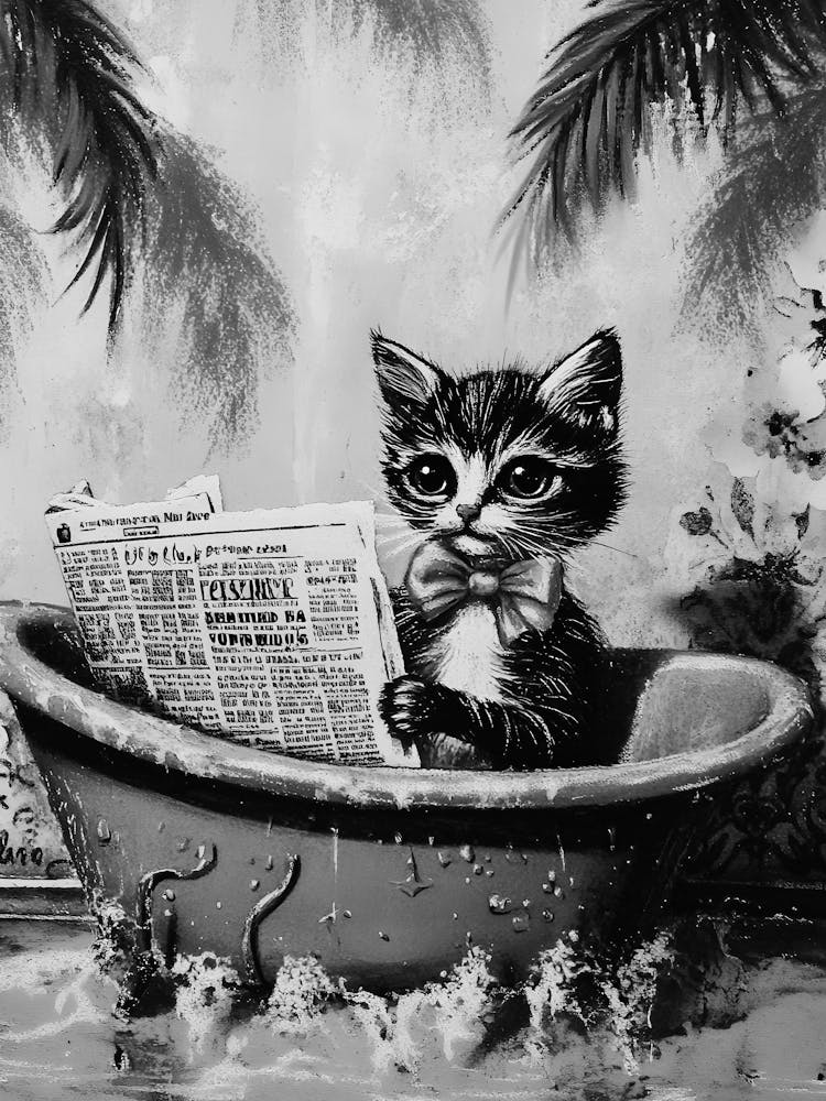 Cat In Bathtub