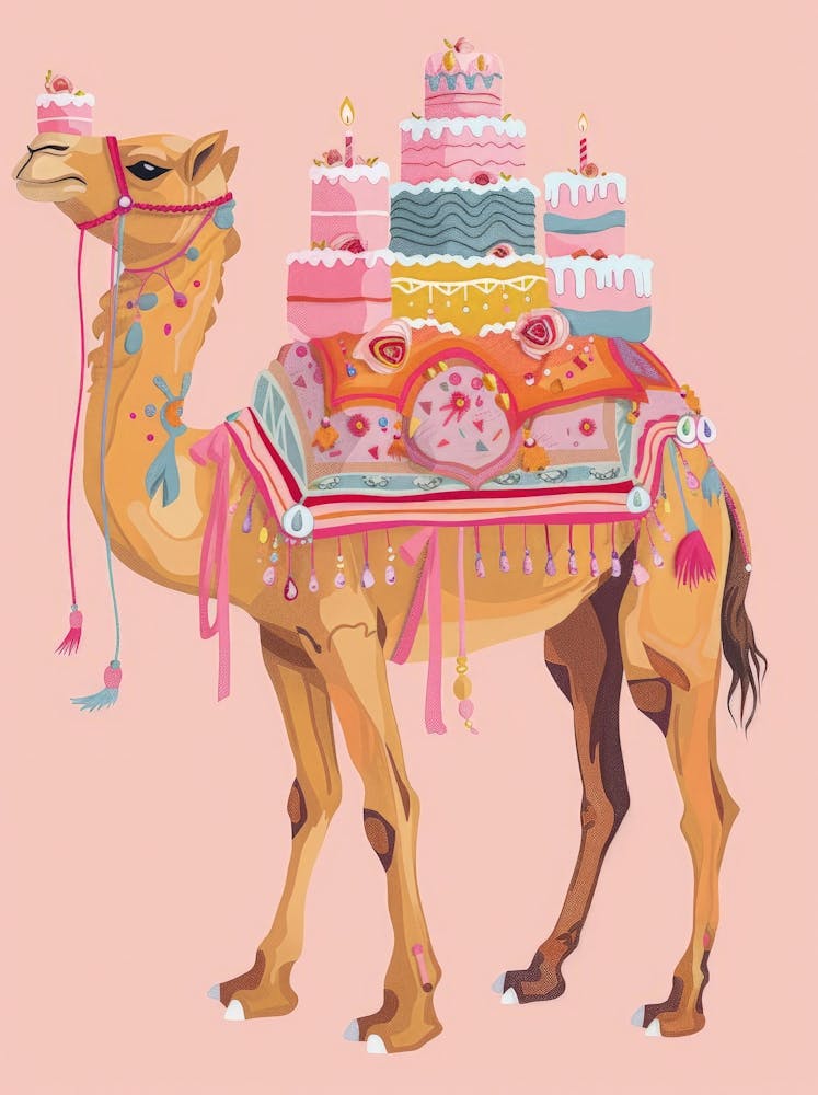 Kamel mit Kuchen 2
