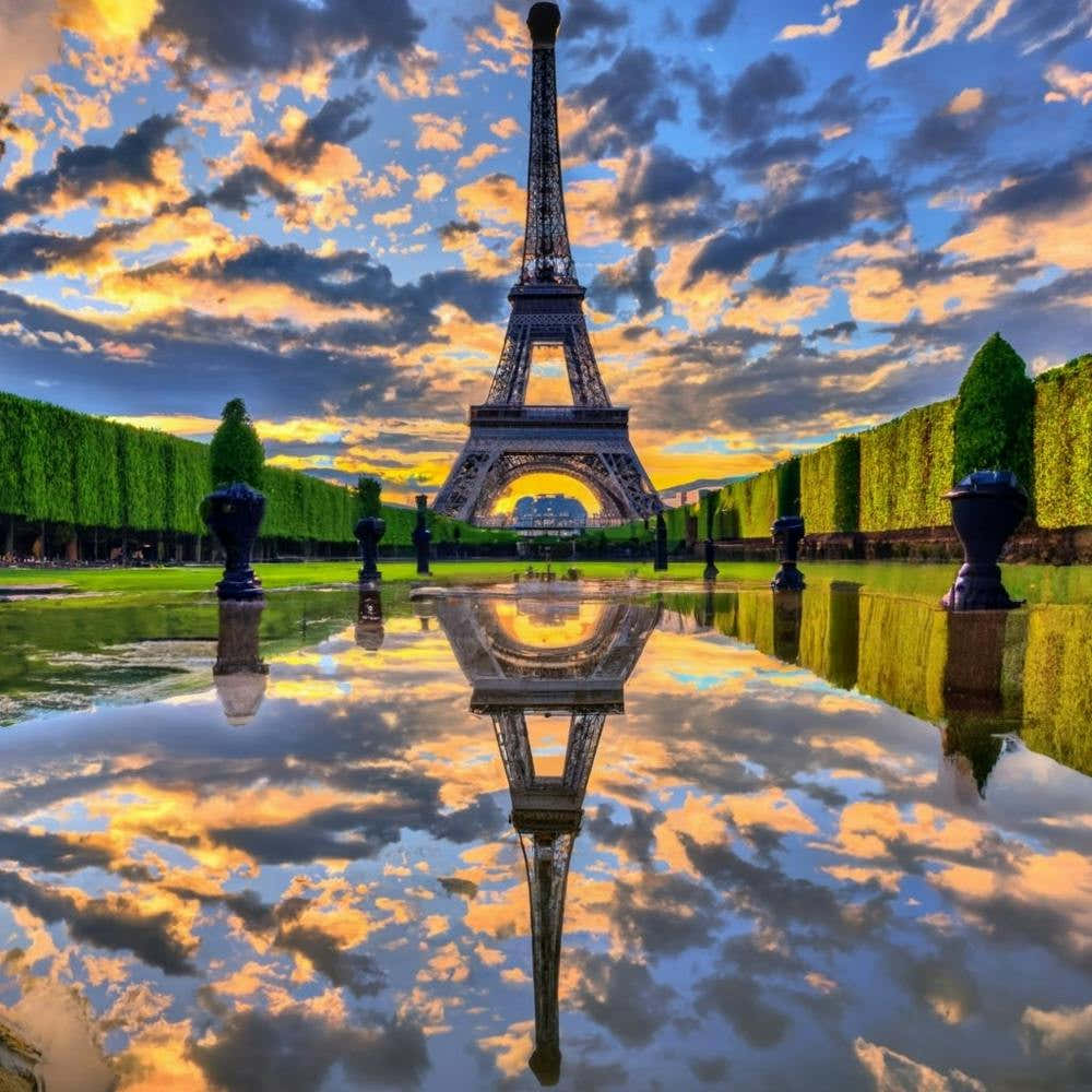 Eiffel Tower At Sunset 1