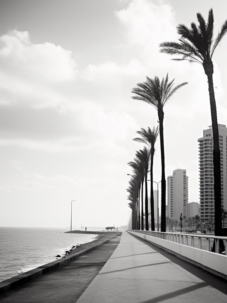 Tel Aviv, Israel, Mediterranean Black And White Photography Analogue 4