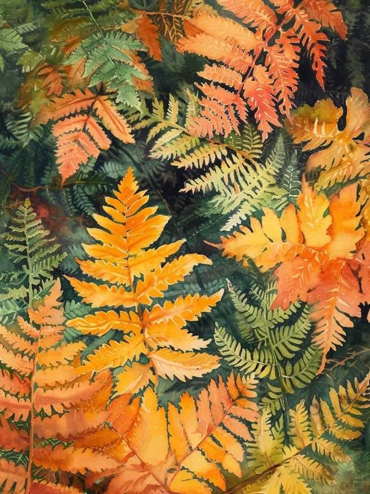 Autumn Fern Painting 2