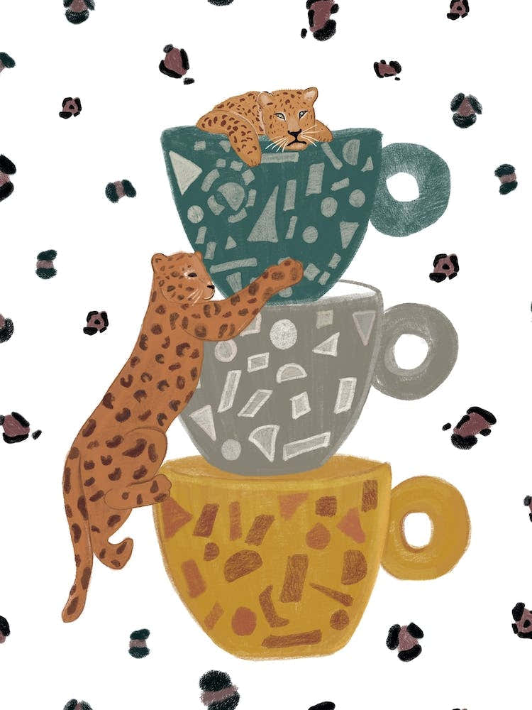 Leopard Coffee Cups