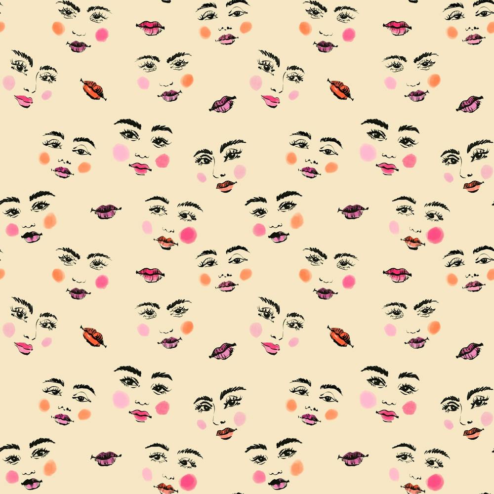 Lips and Cheeks Pattern