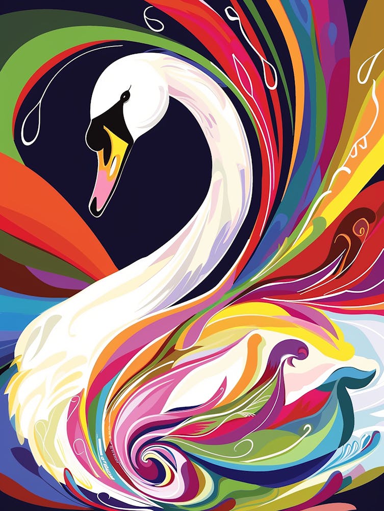 Bunter Schwan 4
