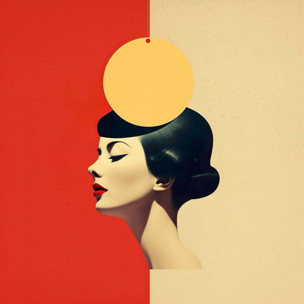 Early 1900s Woman Inspired Art Warm Neutral Tones