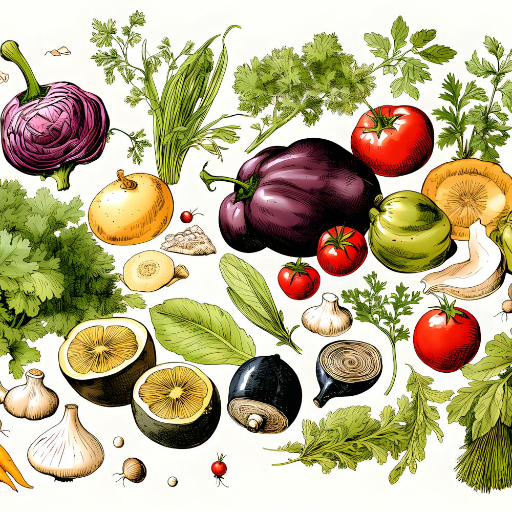 Vegetables Isolated On White Background