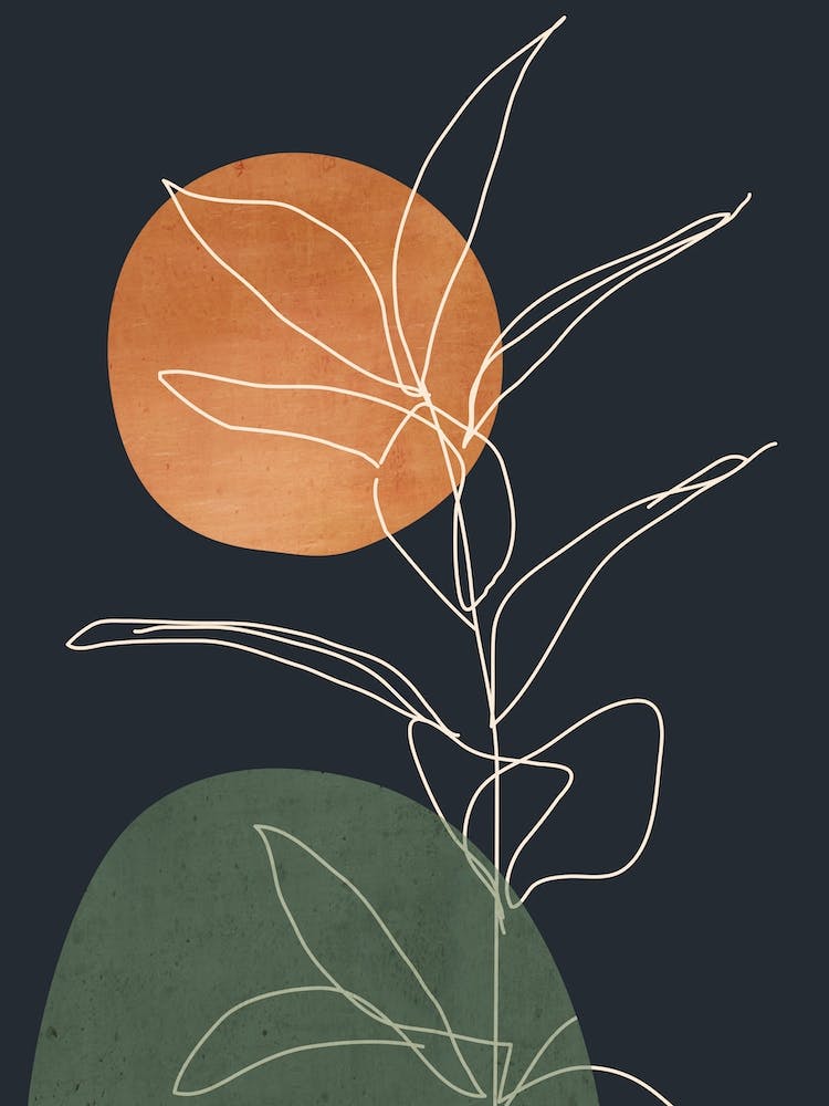 Abstract Art Minimal Plant 90