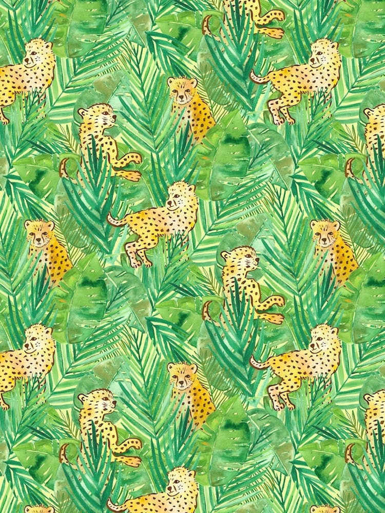 Cheetah Cubs In Jungle