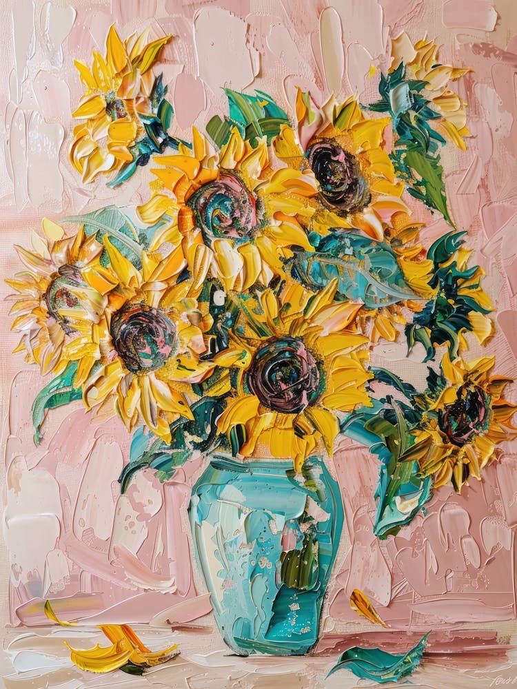 A World Of Flowers Sunflowers 8 Painting