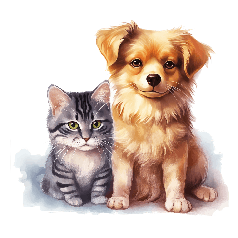 Cat and Dog Friends 6