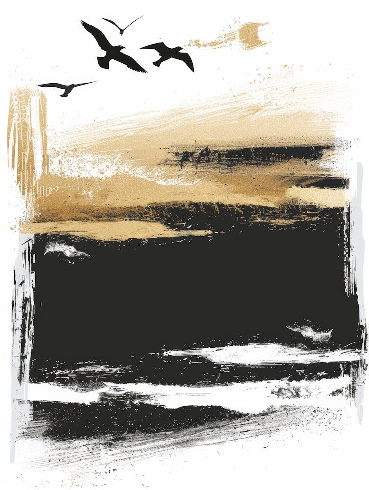 Black And White Seagulls