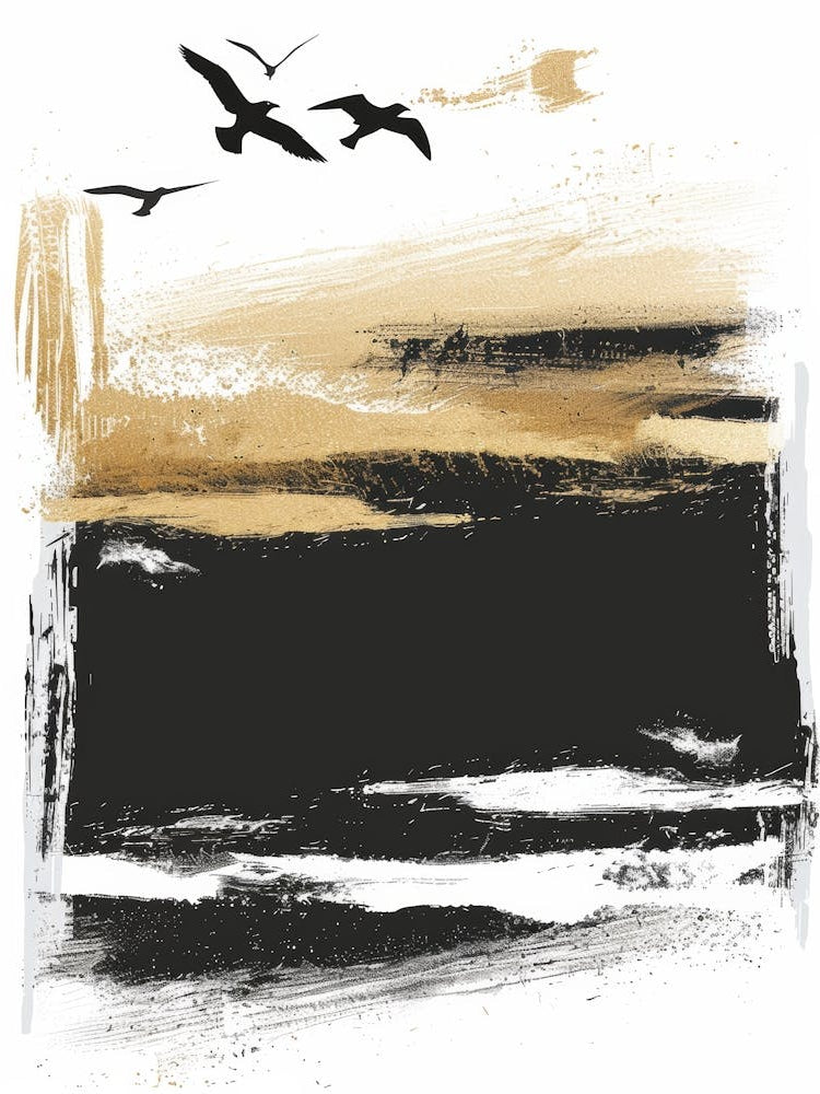 Black And White Seagulls