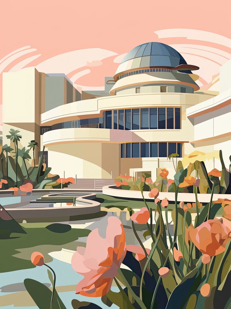 The Guggenheim Museum Bilbao, Spain Illustration Botanique Mignonne Voyage 0