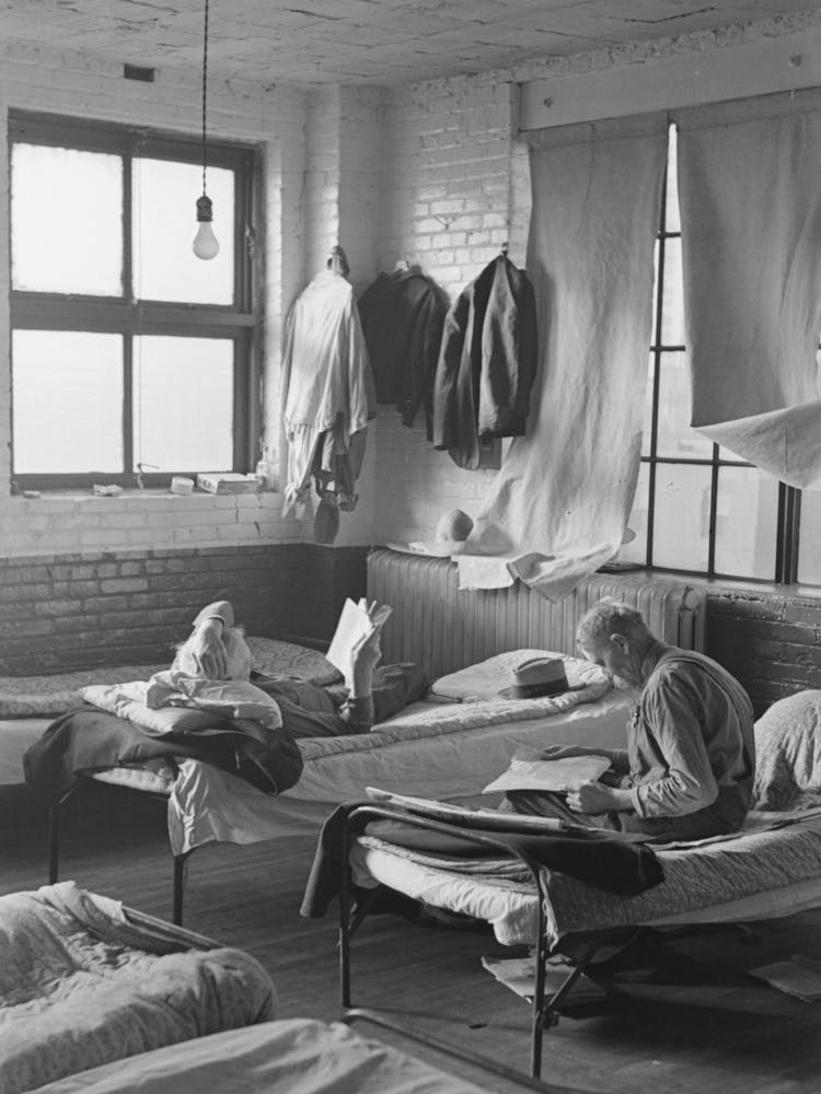 Untitled Photo, Possibly Related To Corner Of Dormitory, Homeless Men S Bureau, Sioux City, Iowa By Russell Lee
