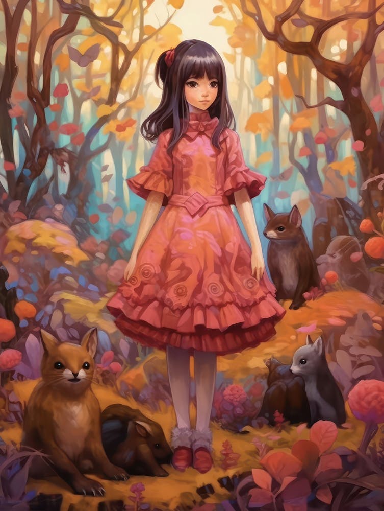 Girl In A Forest