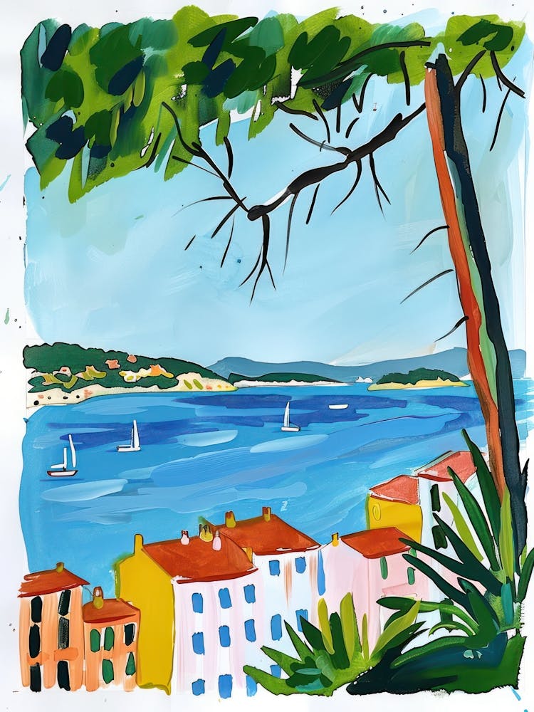 Travel Poster Happy Places Saint Tropez 3