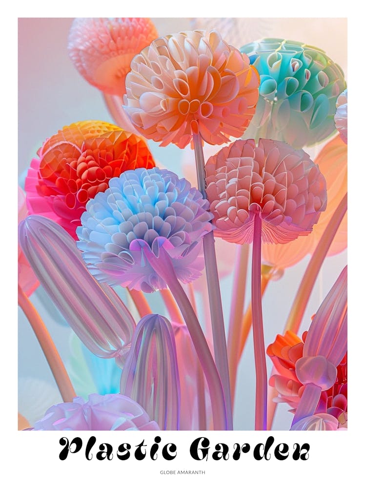 Dreamy Inflatable Flowers Poster Globe Amaranth 2