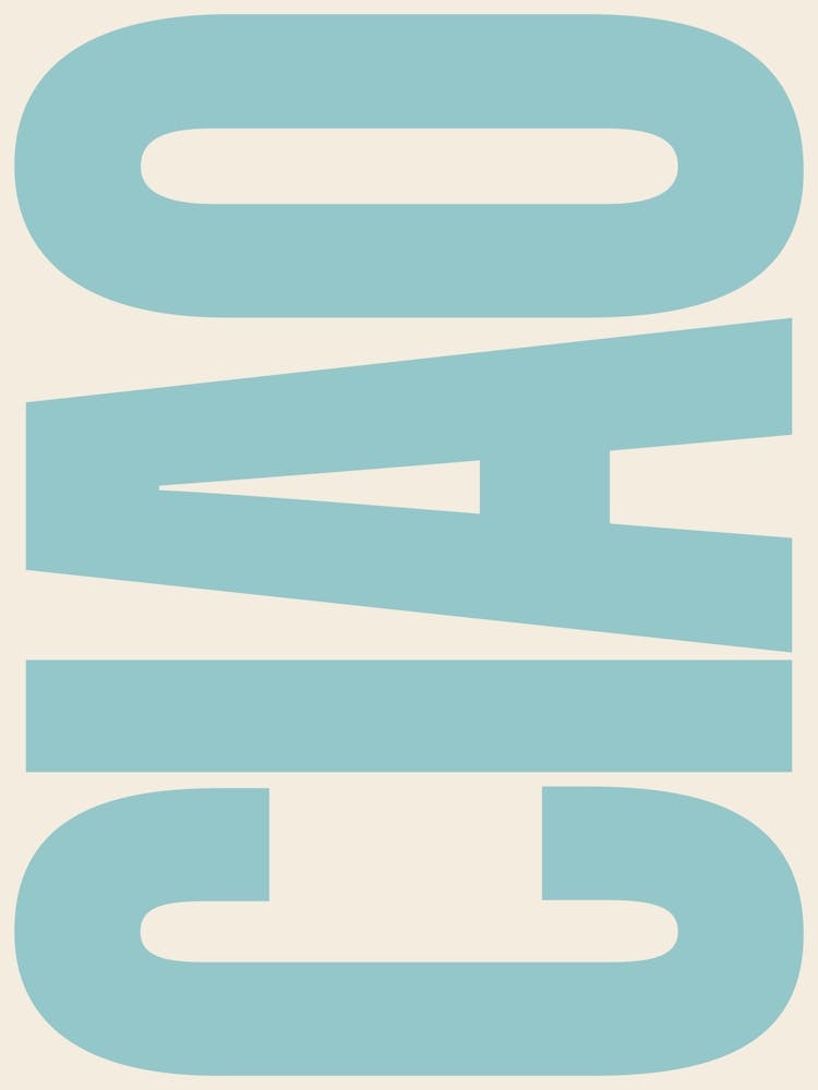 Ciao Typography - Blue