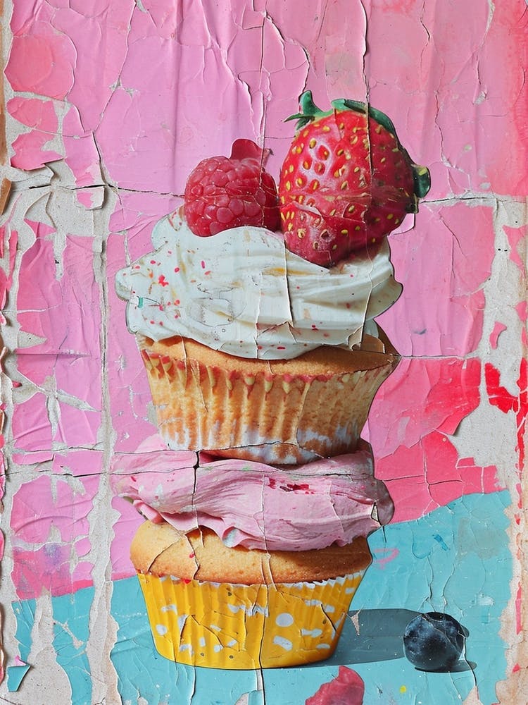Kitsch Retro Cupcake Collage 4