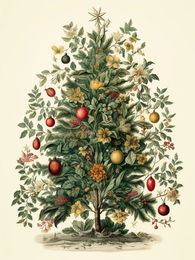 William Morris Style Christmas Tree 14
