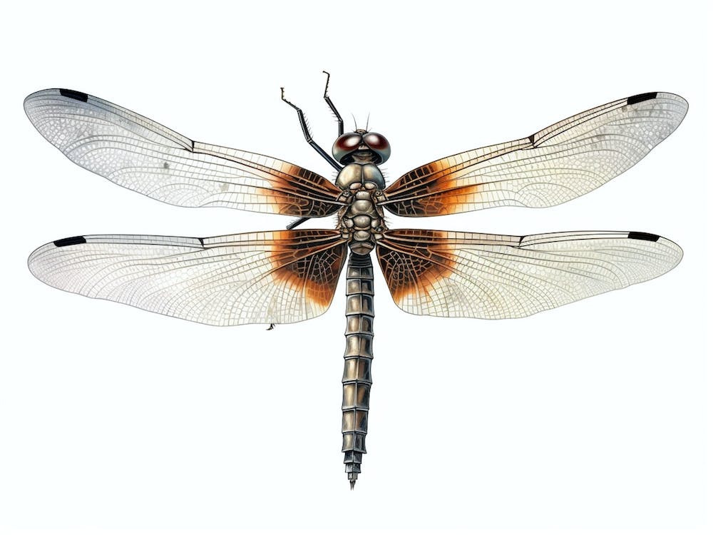 Dragonfly Wandering Glider Minimal Illustration
