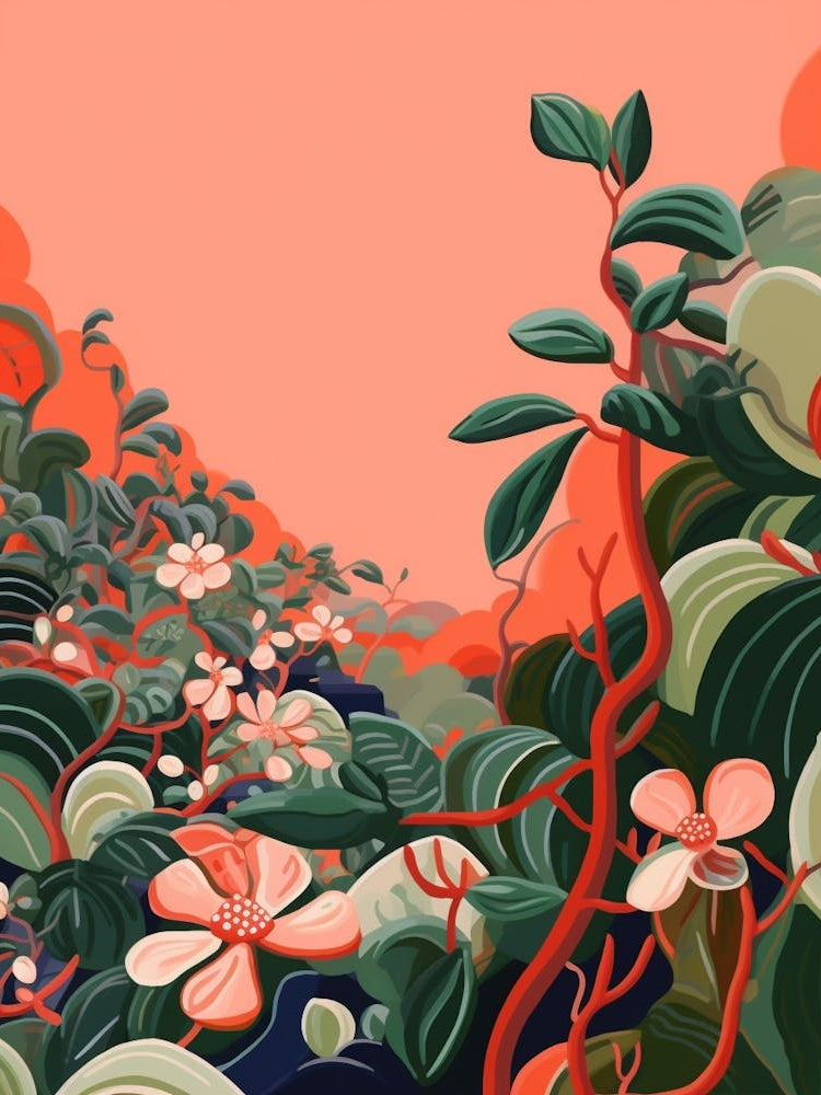 Boho Plant Painting Hoya Carnosa Plant 1