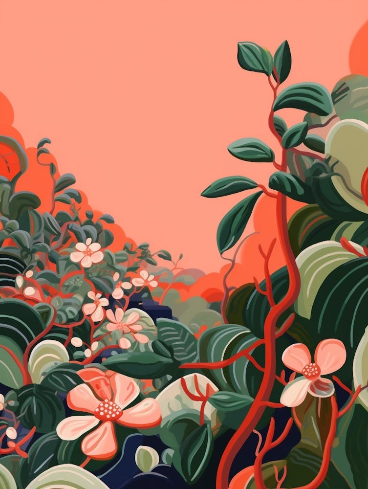 Boho Plant Painting Hoya Carnosa Plant 1