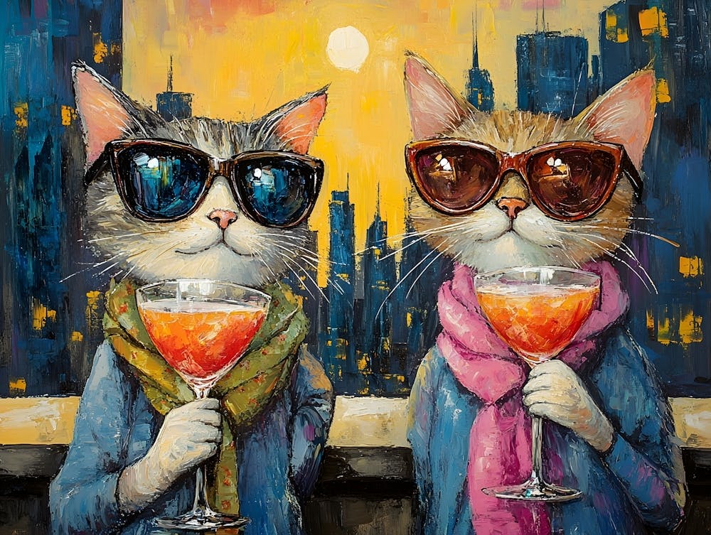 Cats At The Rooftop Bar 2
