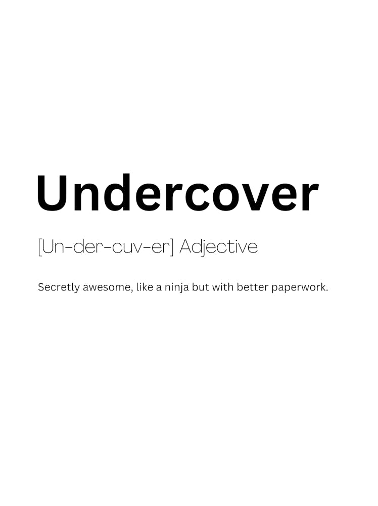 Undercover Definition Meaning