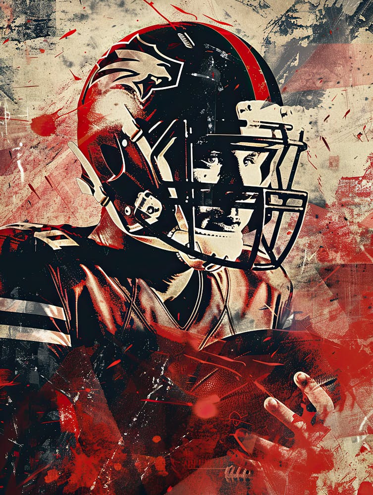 American Football Player Vintag Poster 8