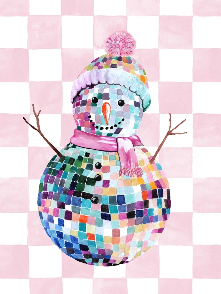 Disco Ball Snowman