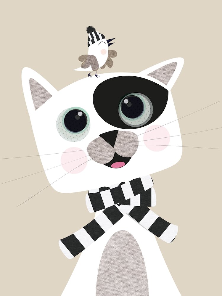 Cat And Bird Best Friends