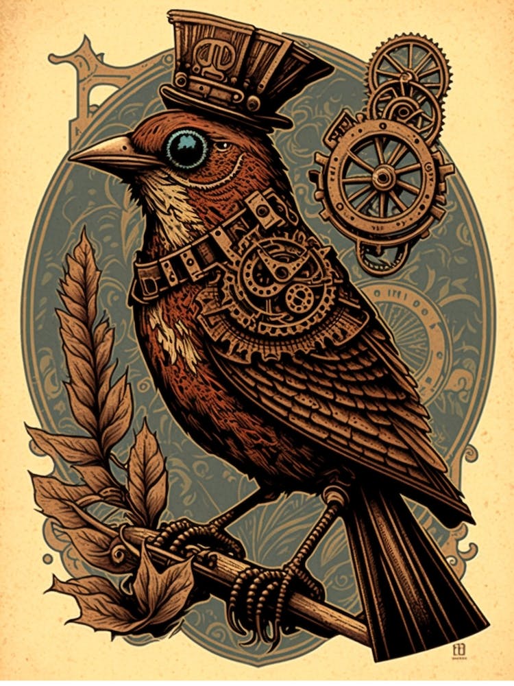 Steampunk Bird 1